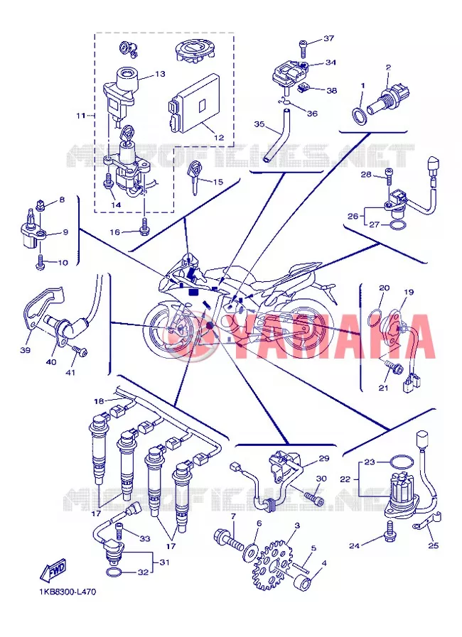 ELECTRICAL 1 Yamaha MOTO 1000 2012 R1  YZF-R1