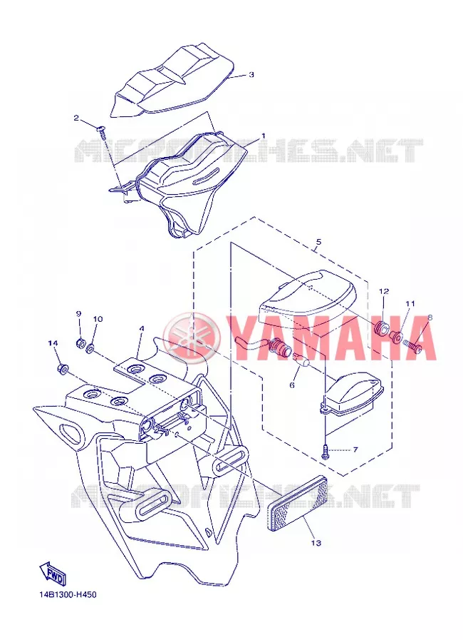 TAIL LIGHT Yamaha MOTO 1000 2012 R1  YZF-R1