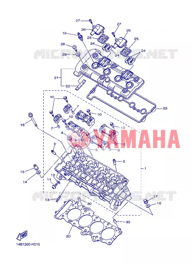 CYLINDER HEAD  Yamaha MOTO 1000 2012 R1  YZF-R1