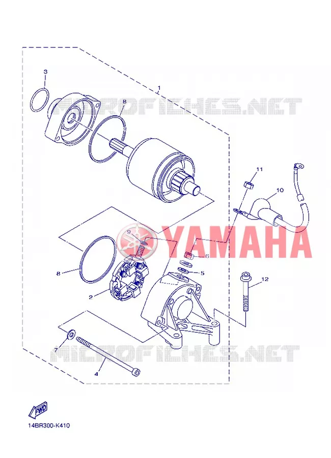 STARTER MOTOR Yamaha MOTO 1000 2012 R1  YZF-R1