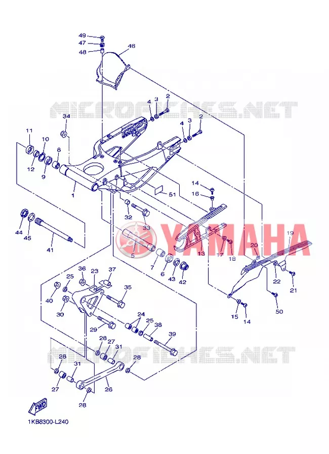 SWINGARM Yamaha MOTO 1000 2012 R1  YZF-R1