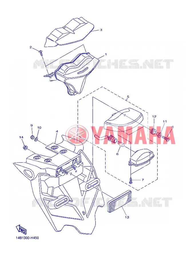 TAIL LIGHT Yamaha MOTO 1000 2012 R1  YZF-R1
