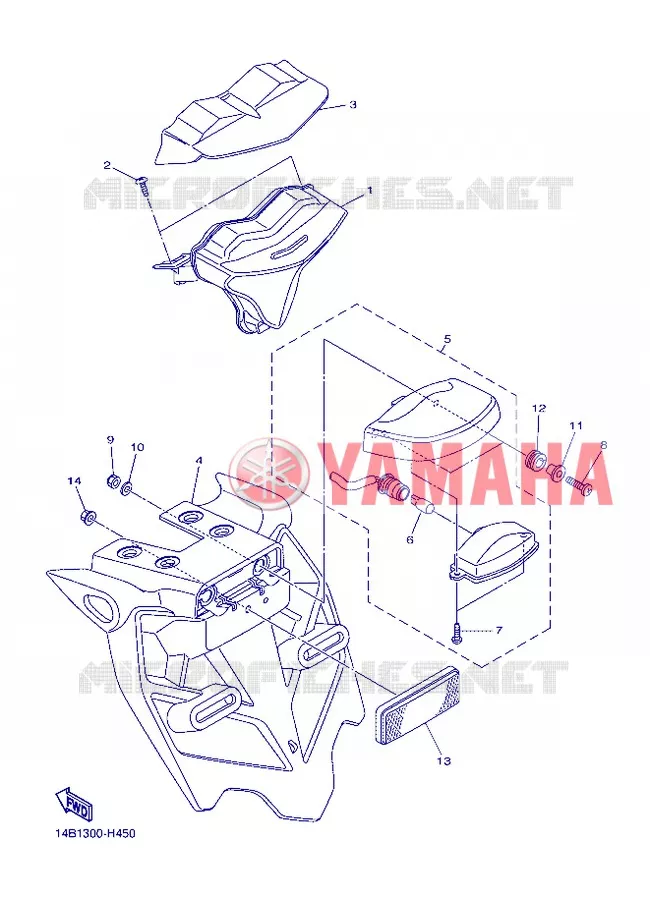 TAIL LIGHT Yamaha MOTO 1000 2012 R1  YZF-R1