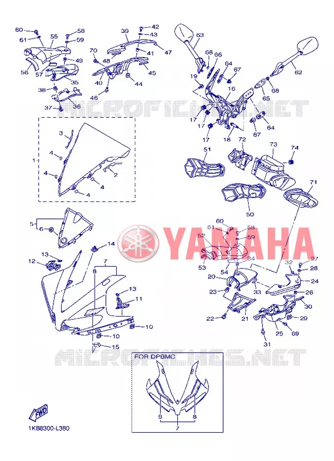 COVER 1 Yamaha MOTO 1000 2012 R1  YZF-R1