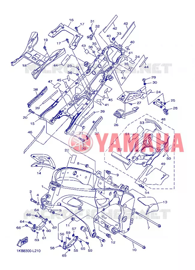 FRAME Yamaha MOTO 1000 2012 R1  YZF-R1