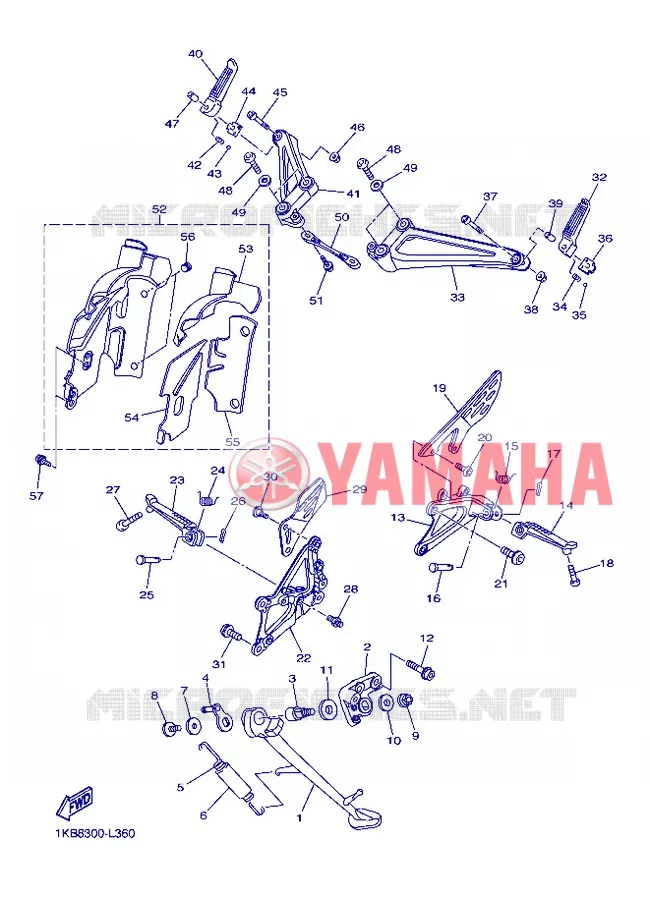 STAND / FOOTREST Yamaha MOTO 1000 2012 R1  YZF-R1
