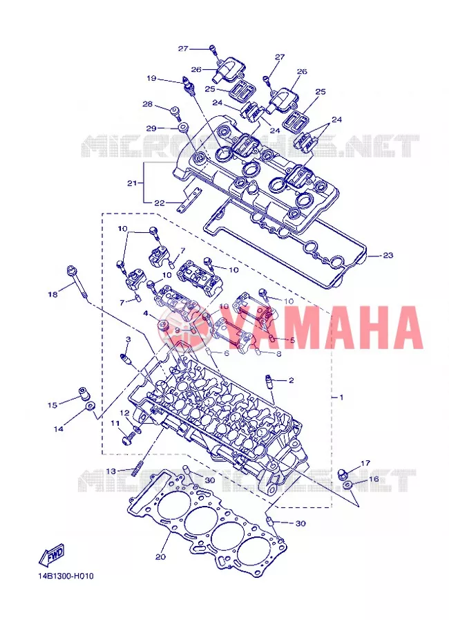 CYLINDER HEAD  Yamaha MOTO 1000 2012 R1  YZF-R1