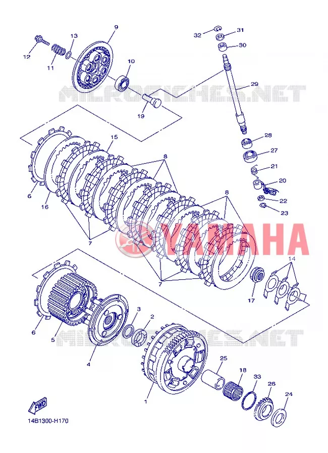STARTER CLUTCH Yamaha MOTO 1000 2012 R1  YZF-R1