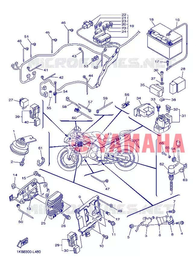 ELECTRICAL 2 Yamaha MOTO 1000 2012 R1  YZF-R1