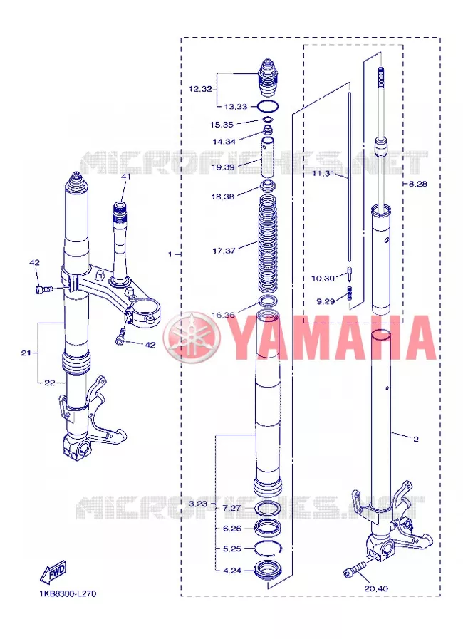 FRONT FORK Yamaha MOTO 1000 2012 R1  YZF-R1