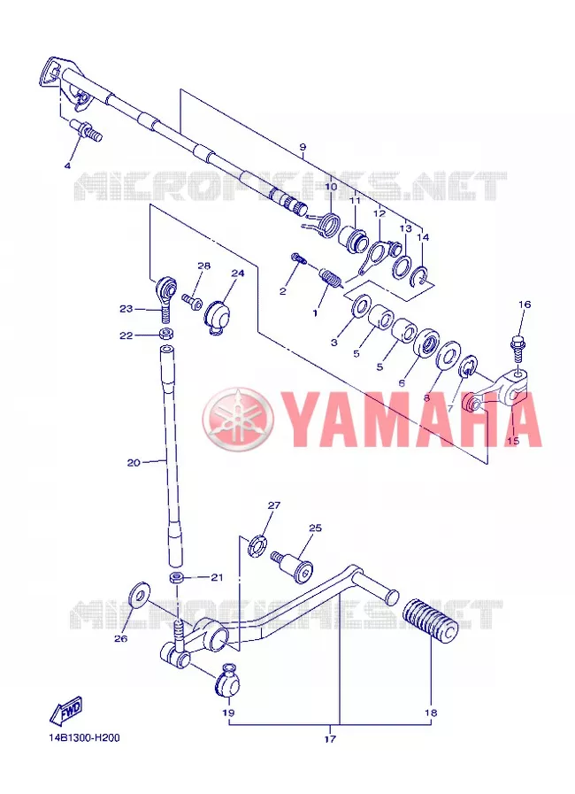 GEAR SHIFT SHAFT / LEVER Yamaha MOTO 1000 2012 R1  YZF-R1