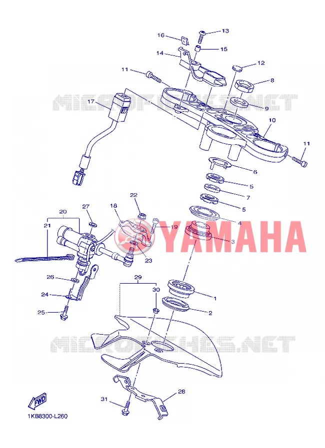 STEERING Yamaha MOTO 1000 2012 R1  YZF-R1