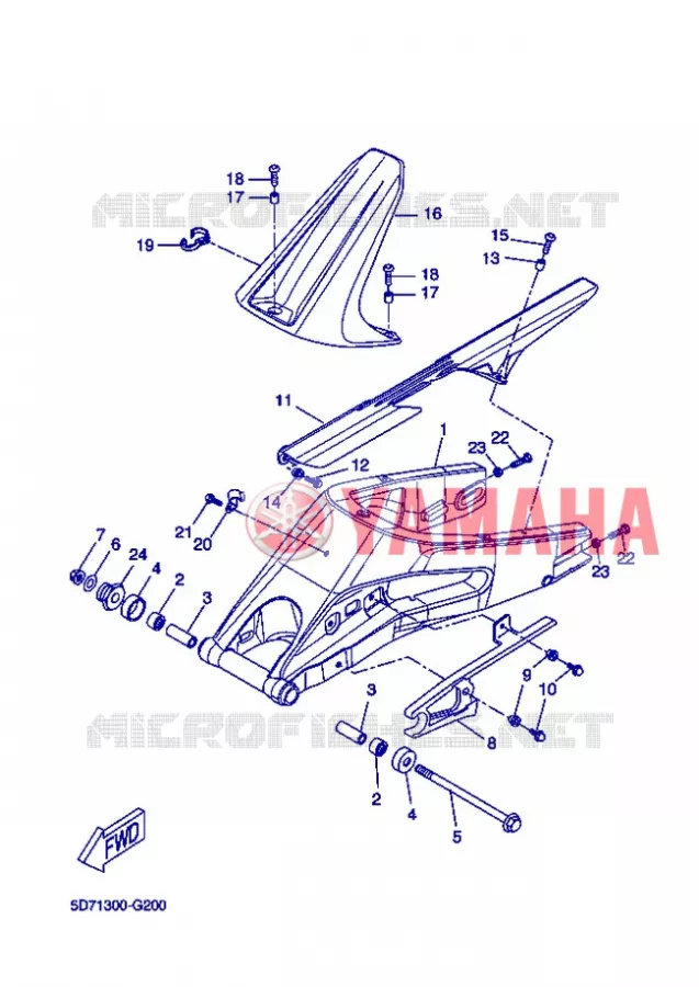 SWINGARM Yamaha MOTO 125 2012 R125  YZF-R125