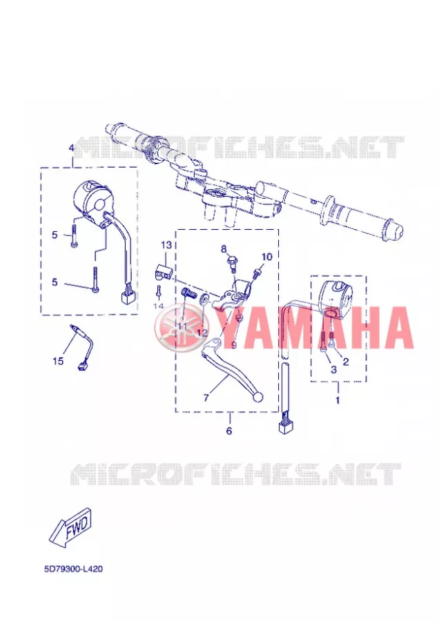 SWITCH / LEVER Yamaha MOTO 125 2012 R125  YZF-R125