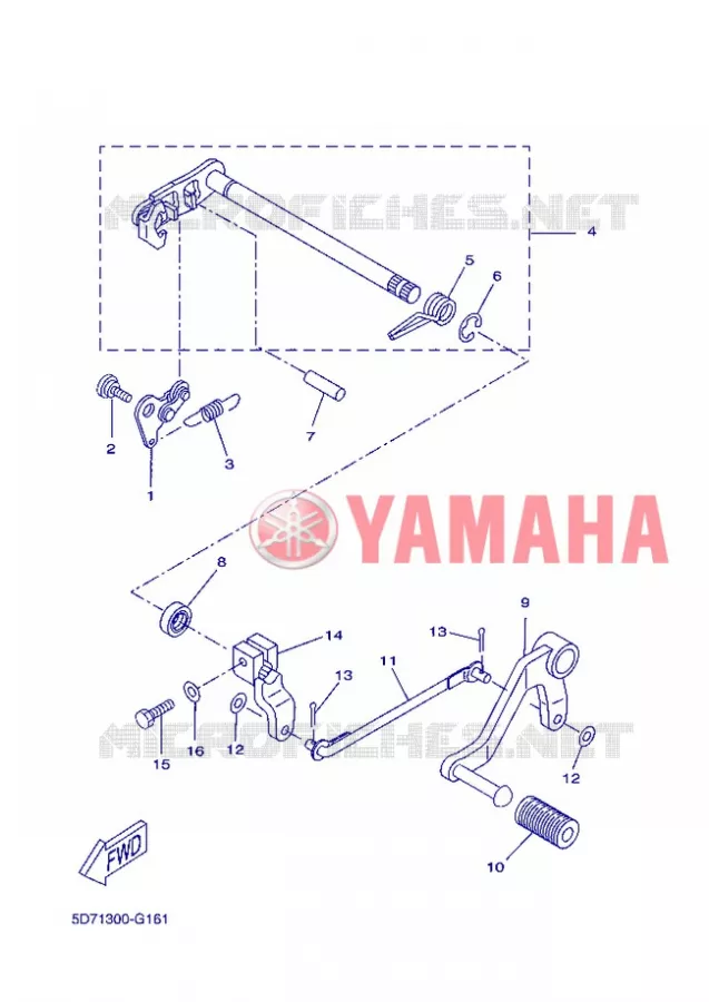 GEAR SHIFT SHAFT / LEVER Yamaha MOTO 125 2012 R125  YZF-R125