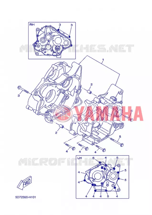 CRANKCASE Yamaha MOTO 125 2012 R125  YZF-R125