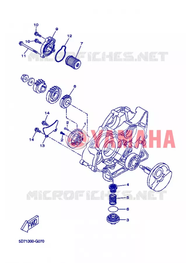 OIL PUMP Yamaha MOTO 125 2012 R125  YZF-R125