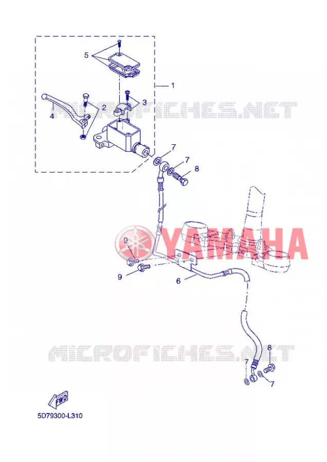FRONT BRAKE MASTER CYLINDER Yamaha MOTO 125 2012 R125  YZF-R125
