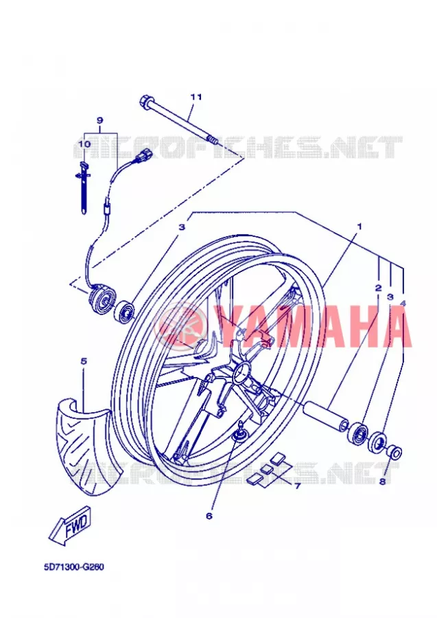 FRONT WHEEL Yamaha MOTO 125 2012 R125  YZF-R125