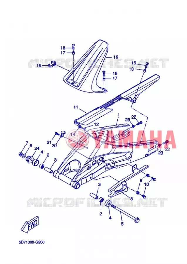 SWINGARM Yamaha MOTO 125 2012 R125  YZF-R125