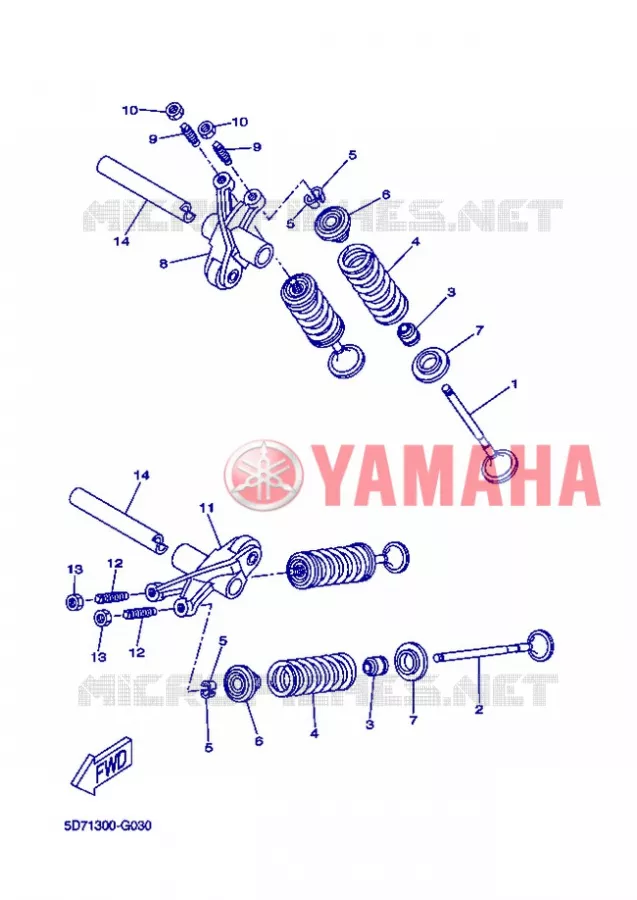 VALVE Yamaha MOTO 125 2012 R125  YZF-R125