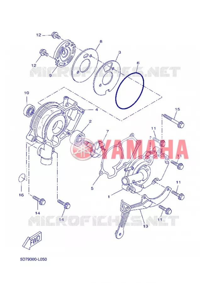 WATERPUMP / HOSES Yamaha MOTO 125 2012 R125  YZF-R125