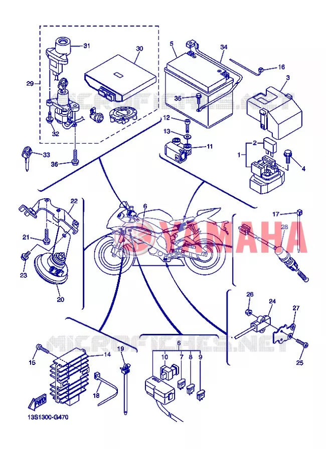 ELECTRICAL 2 Yamaha MOTO 600 2012 R6  YZF-R6