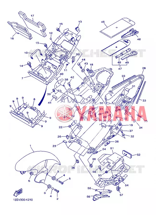 FENDER Yamaha MOTO 600 2012 R6  YZF-R6
