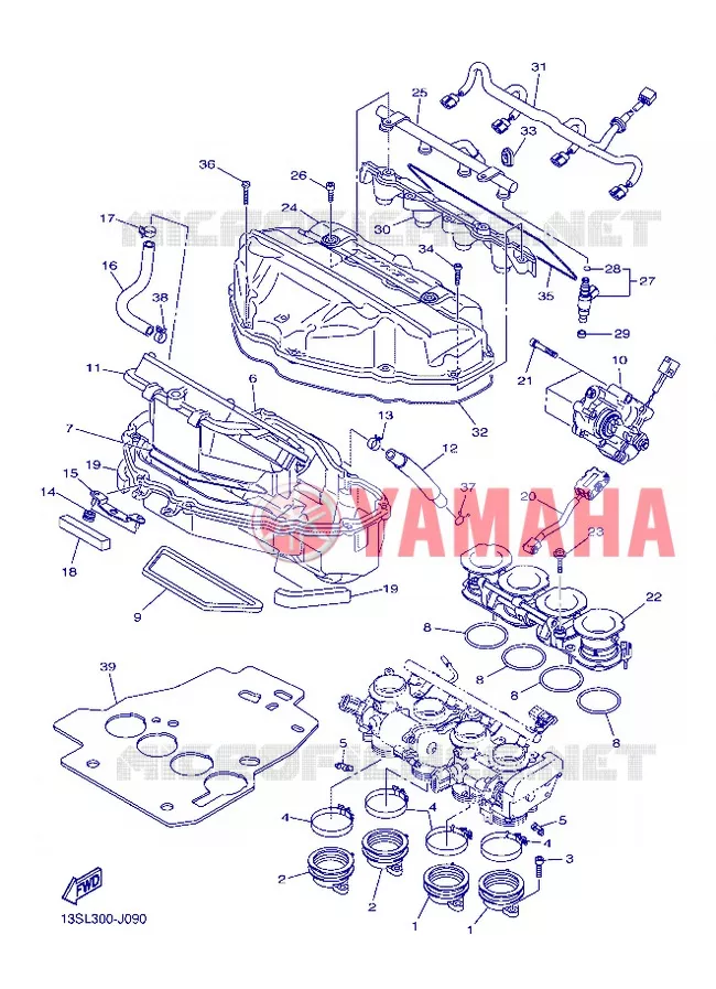 INTAKE Yamaha MOTO 600 2012 R6  YZF-R6