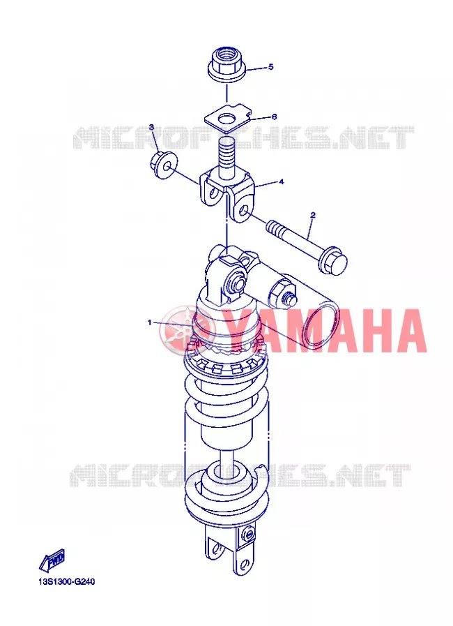 REAR SHOCK ABSORBER Yamaha MOTO 600 2012 R6  YZF-R6