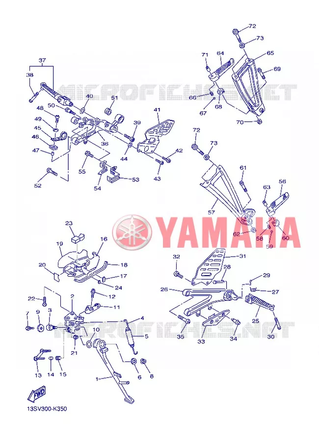 STAND / FOOTREST Yamaha MOTO 600 2012 R6  YZF-R6