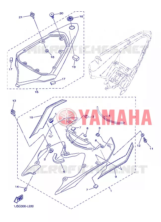 SIDE COVER Yamaha MOTO 600 2012 R6  YZF-R6