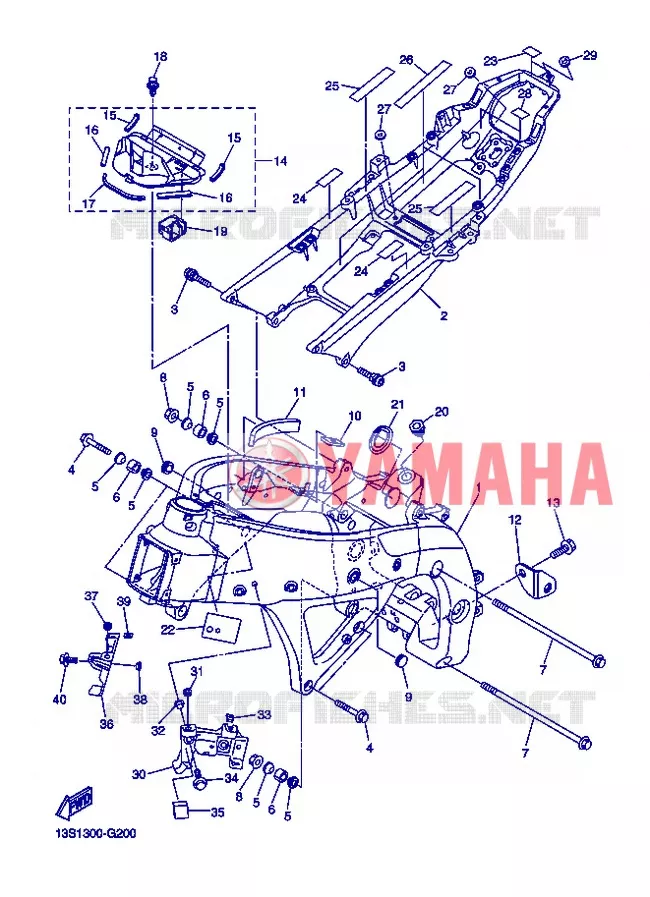 FRAME Yamaha MOTO 600 2012 R6  YZF-R6