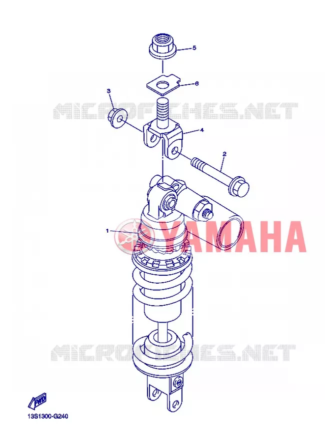 REAR SHOCK ABSORBER Yamaha MOTO 600 2012 R6  YZF-R6
