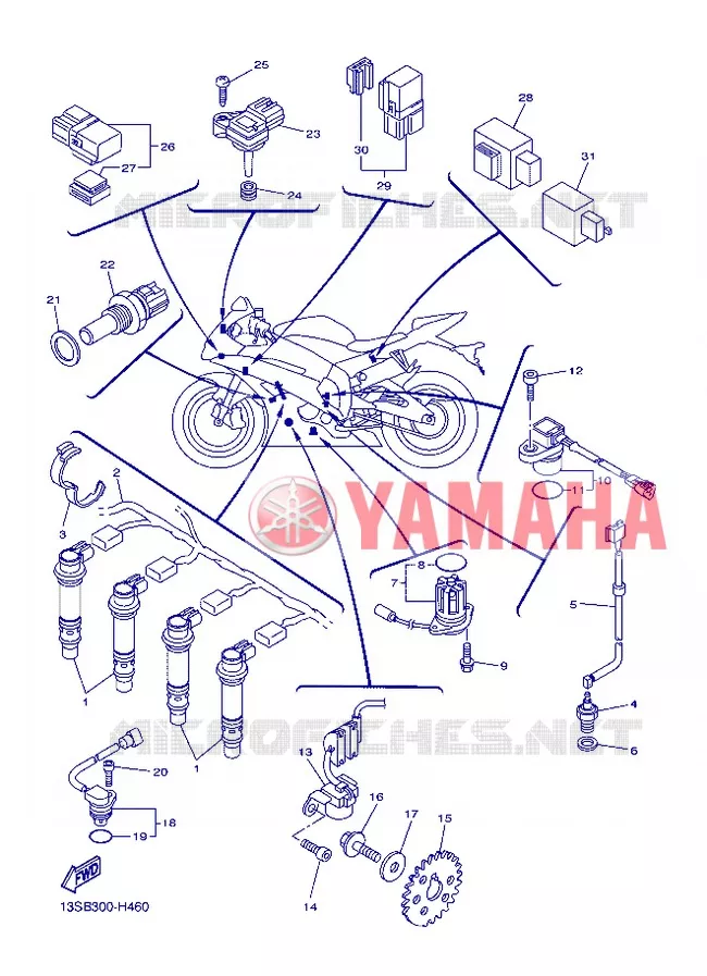 ELECTRICAL 1 Yamaha MOTO 600 2012 R6  YZF-R6