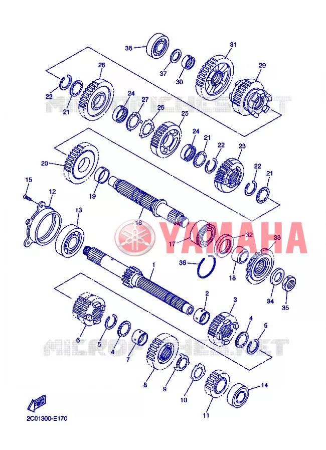 TRANSMISSION Yamaha MOTO 600 2012 R6  YZF-R6