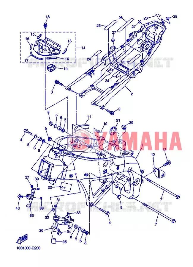 FRAME Yamaha MOTO 600 2012 R6  YZF-R6