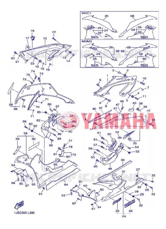 COVER 2 Yamaha MOTO 600 2012 R6  YZF-R6