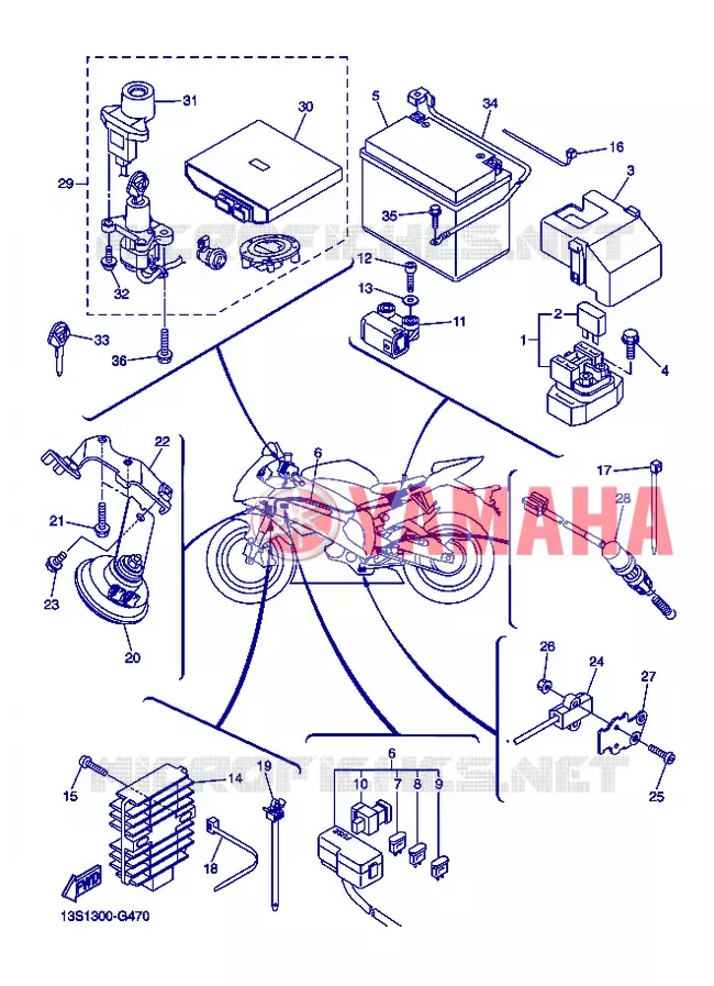 ELECTRICAL 2 Yamaha MOTO 600 2012 R6  YZF-R6