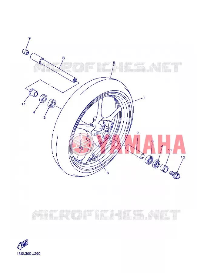 FRONT WHEEL Yamaha MOTO 600 2012 R6  YZF-R6