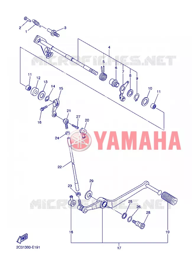 GEAR SHIFT SHAFT / LEVER Yamaha MOTO 600 2012 R6  YZF-R6