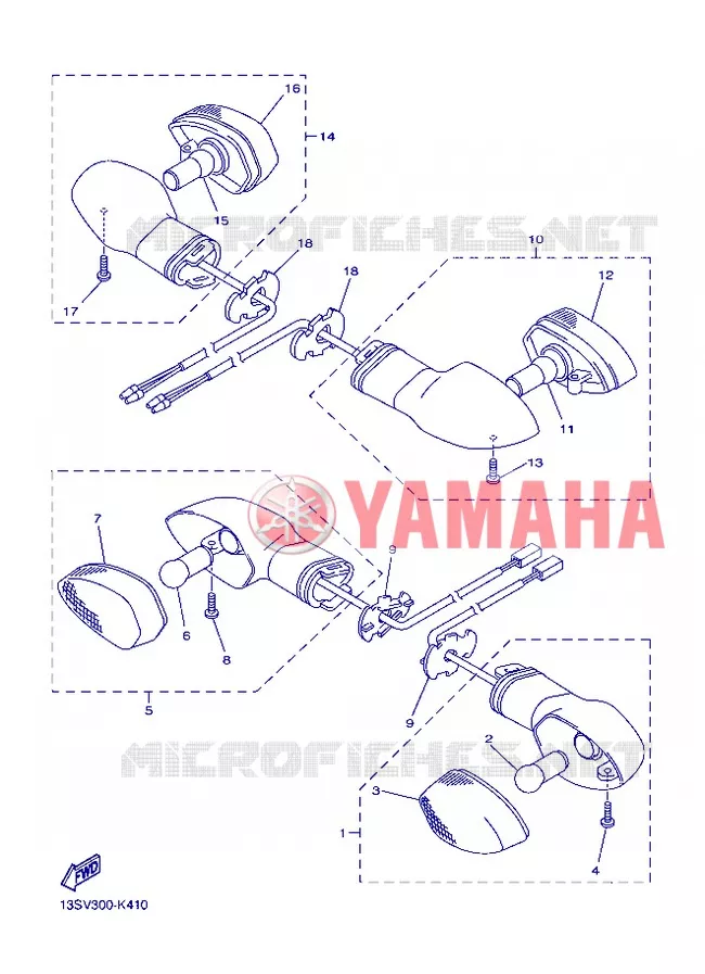 INDICATOR Yamaha MOTO 600 2012 R6  YZF-R6