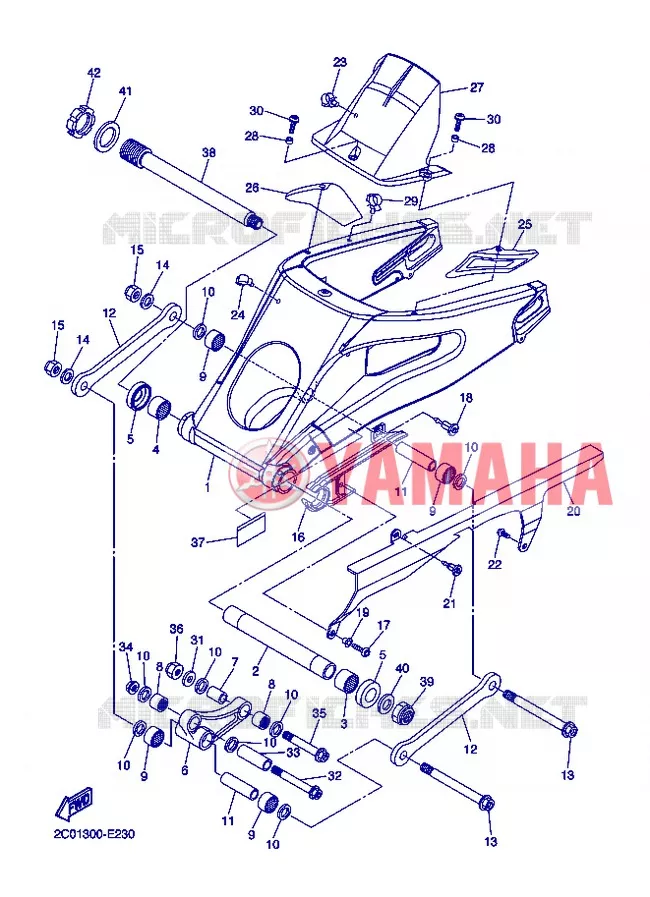 SWINGARM Yamaha MOTO 600 2012 R6  YZF-R6
