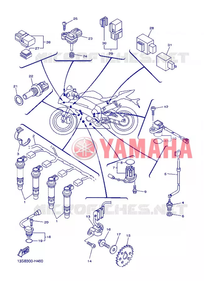 ELECTRICAL 1 Yamaha MOTO 600 2012 R6  YZF-R6