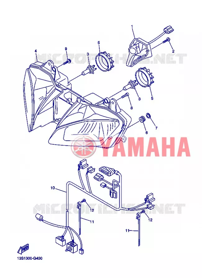 HEADLIGHT Yamaha MOTO 600 2012 R6  YZF-R6