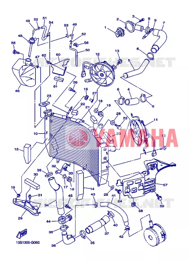 RADIATOR / HOSES Yamaha MOTO 600 2012 R6  YZF-R6