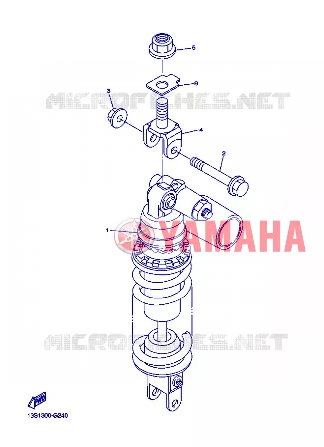 REAR SHOCK ABSORBER Yamaha MOTO 600 2012 R6  YZF-R6