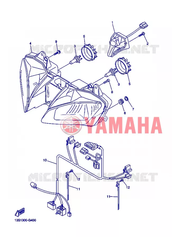 HEADLIGHT Yamaha MOTO 600 2012 R6  YZF-R6
