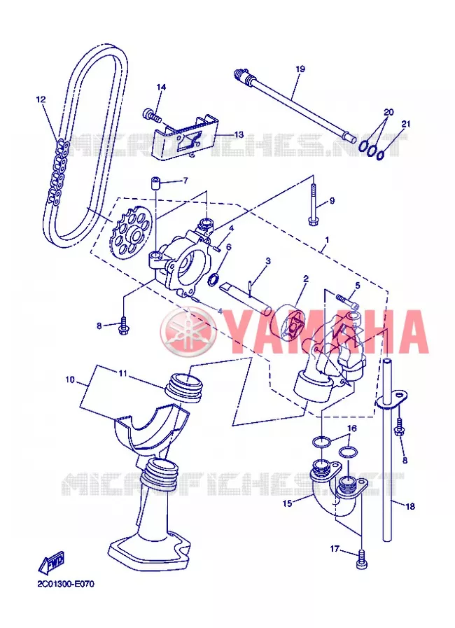 OIL PUMP Yamaha MOTO 600 2012 R6  YZF-R6