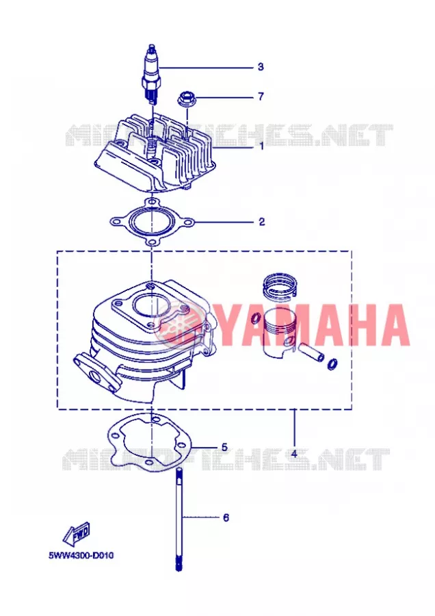 CYLINDER Yamaha SCOOTER 50 2013 BOOSTER  CW50